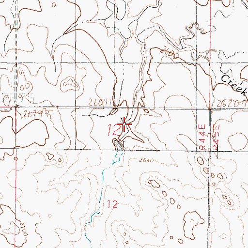 Topographic Map of 17N44E12ABBC02 Well, MT