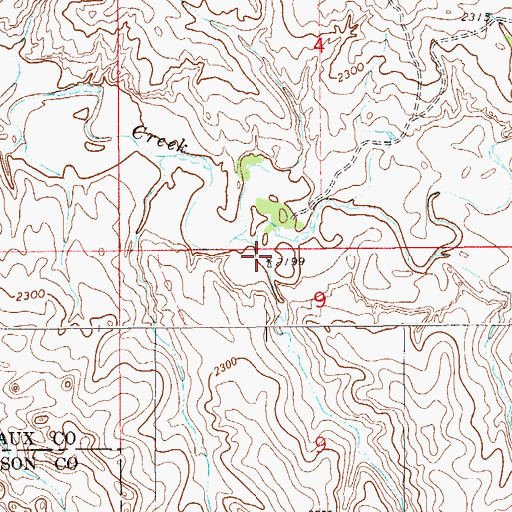 Topographic Map of 17N58E09BABA01 Well, MT