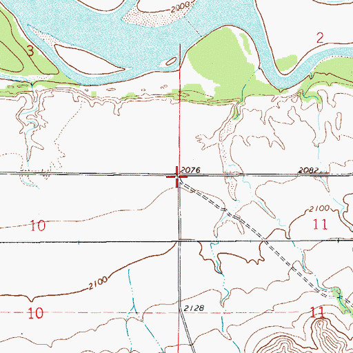Topographic Map of 17N56E11BBBB01 Well, MT