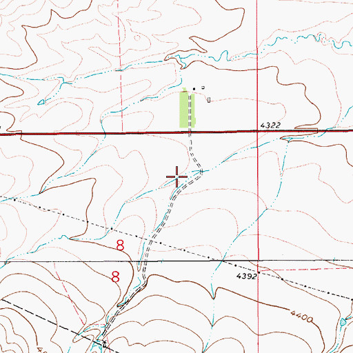 Topographic Map of 17N09E08ABDA01 Well, MT