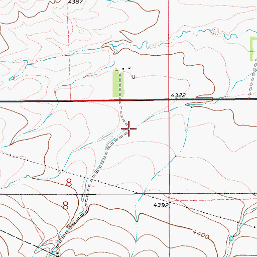 Topographic Map of 17N09E08AACA01 Well, MT