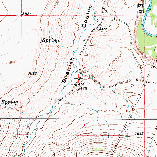 Topographic Map of 17N02E02____01 Well, MT