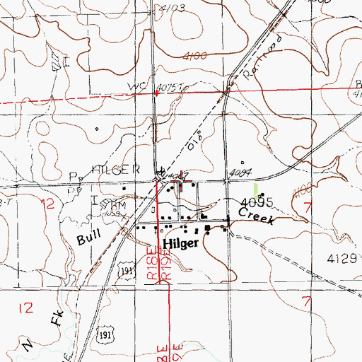 Topographic Map of 17N19E07BBC_01 Well, MT