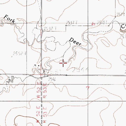 Topographic Map of 17N52E01DDD_01 Well, MT