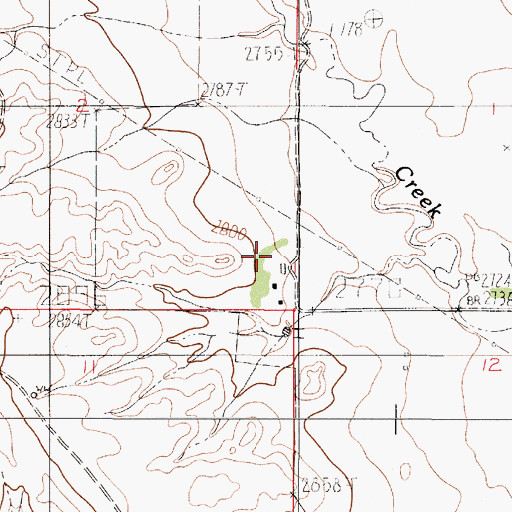 Topographic Map of 17N51E02DDD_01 Well, MT