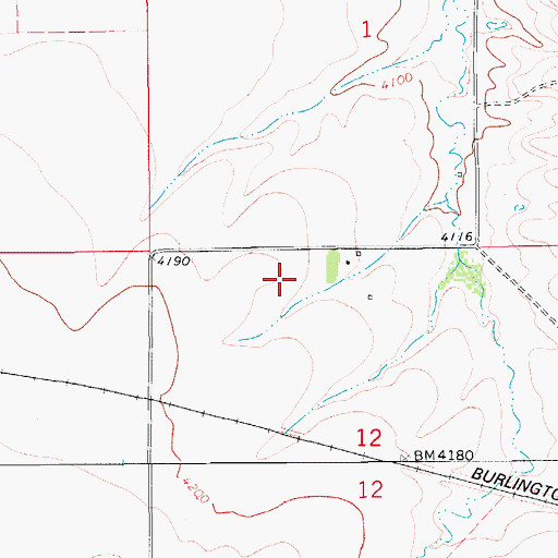 Topographic Map of 17N10E12BA__01 Spring, MT