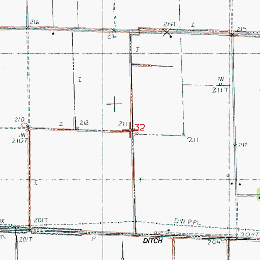 Topographic Map of Ditch Number 24, AR