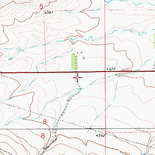 Topographic Map of 17N09E08AA__02 Well, MT