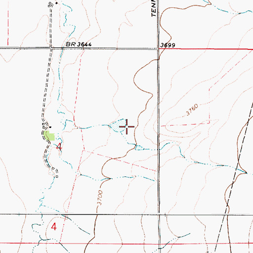 Topographic Map of 17N02E04AD__01 Well, MT