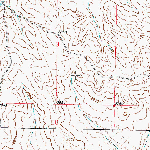 Topographic Map of 17N41E03D___01 Well, MT