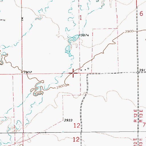 Topographic Map of 17N12E01DC__02 Well, MT