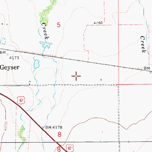 Topographic Map of 17N10E05DCDB01 Well, MT