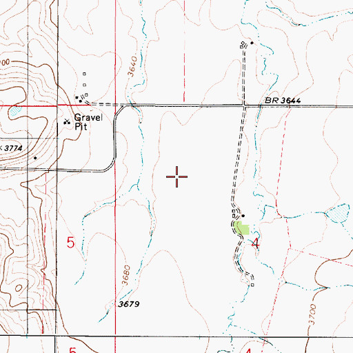 Topographic Map of 17N02E04B___01 Well, MT