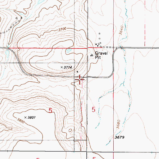 Topographic Map of 17N02E05A___01 Well, MT