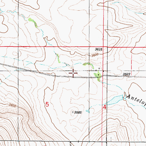 Topographic Map of 17N01W05A___01 Well, MT
