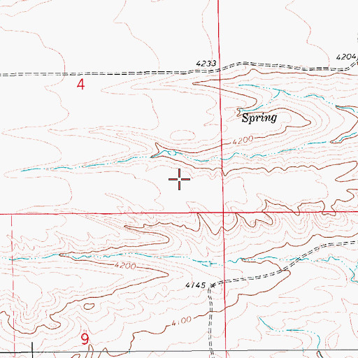 Topographic Map of 17N11E04DD__01 Spring, MT