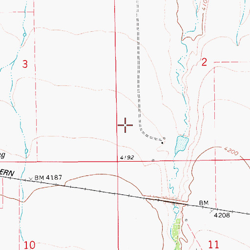 Topographic Map of 17N10E02CC__01 Well, MT