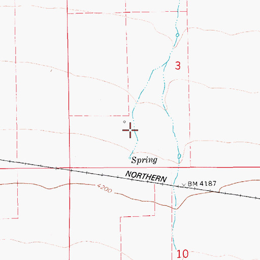 Topographic Map of 17N10E03CD__01 Spring, MT