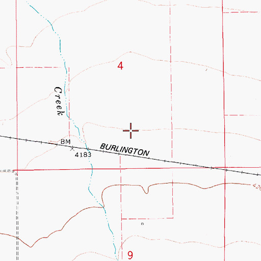 Topographic Map of 17N10E04DC__01 Well, MT
