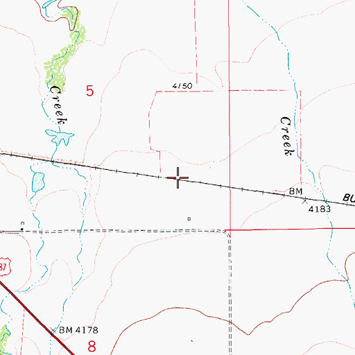 Topographic Map of 17N10E05DD__01 Well, MT