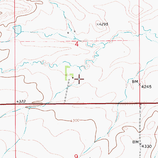 Topographic Map of 17N09E04DC__01 Spring, MT