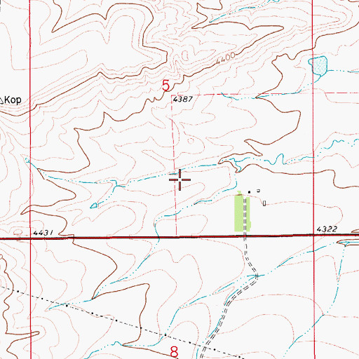Topographic Map of 17N09E05DC__01 Well, MT