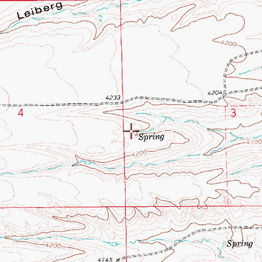 Topographic Map of 17N11E03CB__01 Spring, MT