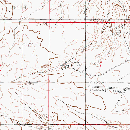 Topographic Map of 17N47E01BCDA01 Well, MT