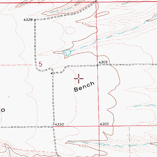 Topographic Map of 17N11E05DB__01 Well, MT