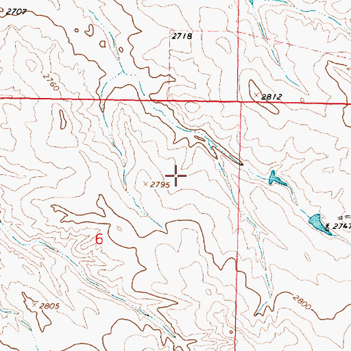 Topographic Map of 17N41E06A___01 Well, MT