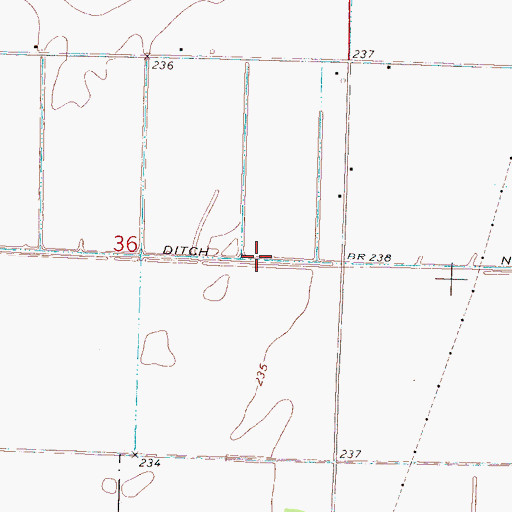 Topographic Map of Ditch Number 25, AR
