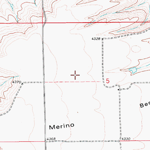 Topographic Map of 17N11E05BD__01 Well, MT
