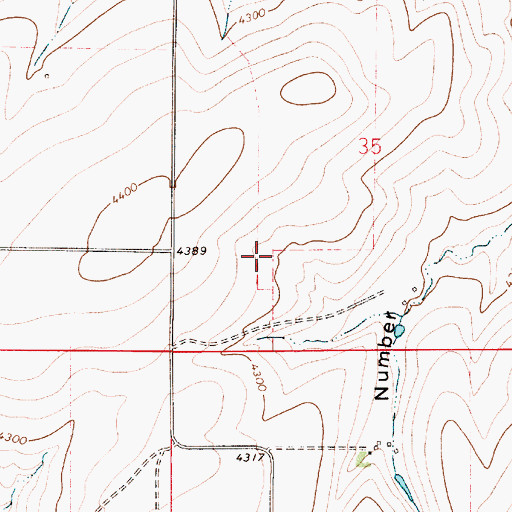 Topographic Map of 18N04E35C___01 Well, MT