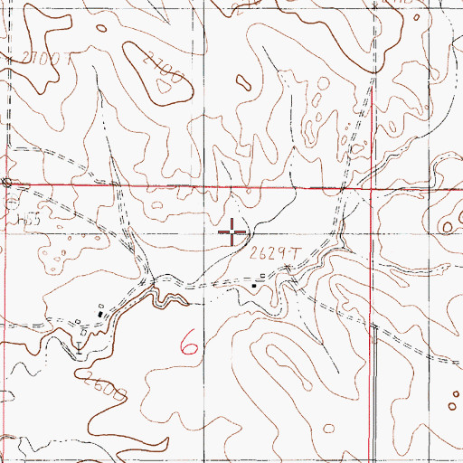 Topographic Map of 17N45E06ABBD01 Well, MT