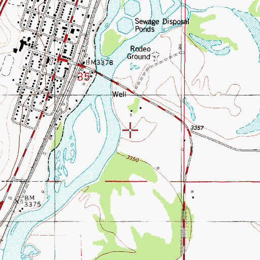 Topographic Map of 18N01W35D___01 Well, MT