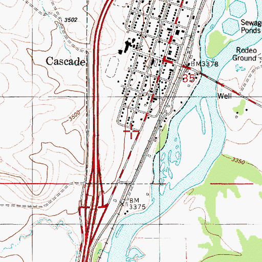 Topographic Map of 18N01W35C___01 Well, MT