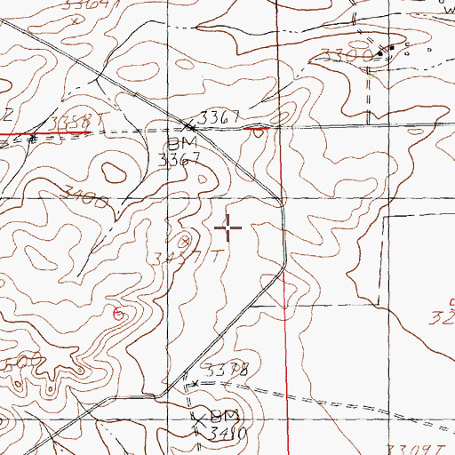 Topographic Map of 17N23E06ACA_01 Well, MT