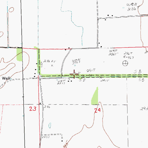 Topographic Map of Ditch Number 25, AR