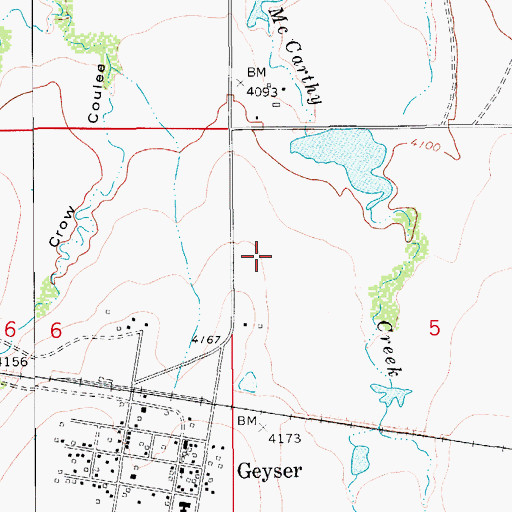 Topographic Map of 17N10E05BC__01 Well, MT