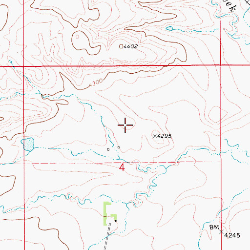 Topographic Map of 17N09E04AC__01 Well, MT