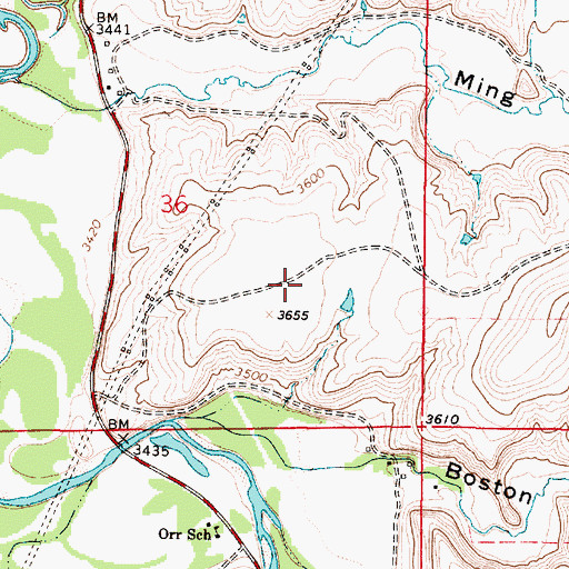 Topographic Map of 18N02E36D___01 Well, MT