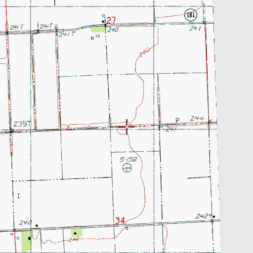 Topographic Map of Ditch Number 25, AR
