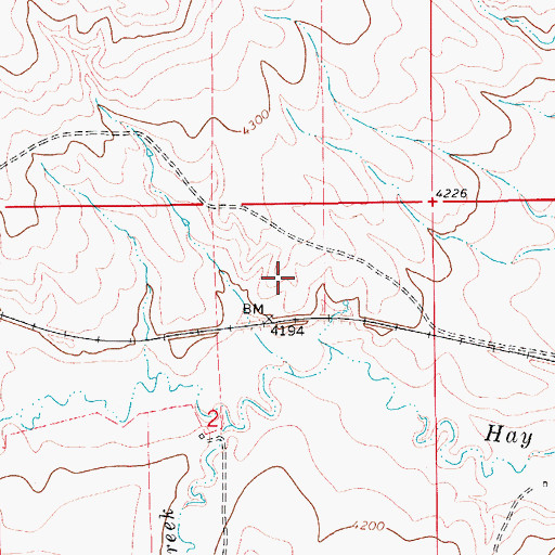 Topographic Map of 17N09E02A___01 Well, MT