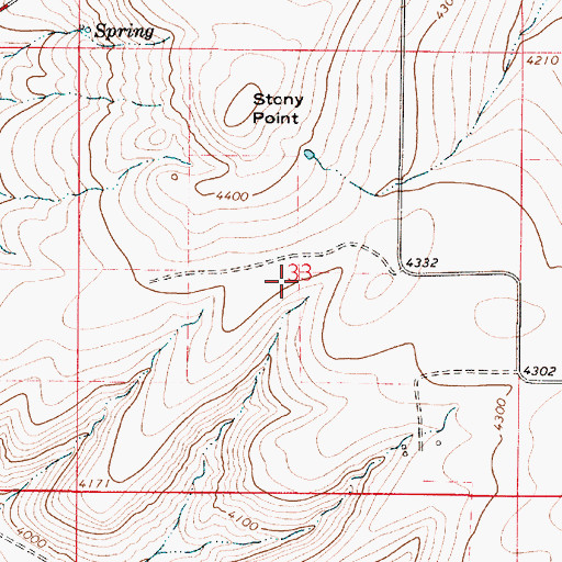 Topographic Map of 18N04E33____01 Well, MT