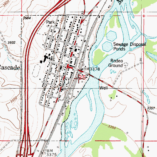 Topographic Map of 18N01W35____02 Well, MT