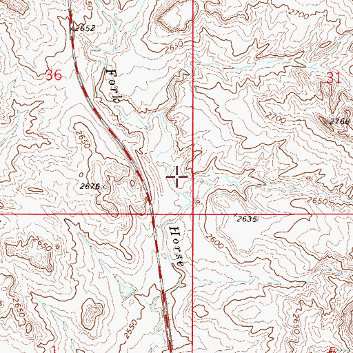 Topographic Map of 18N53E35CCCB01 Well, MT