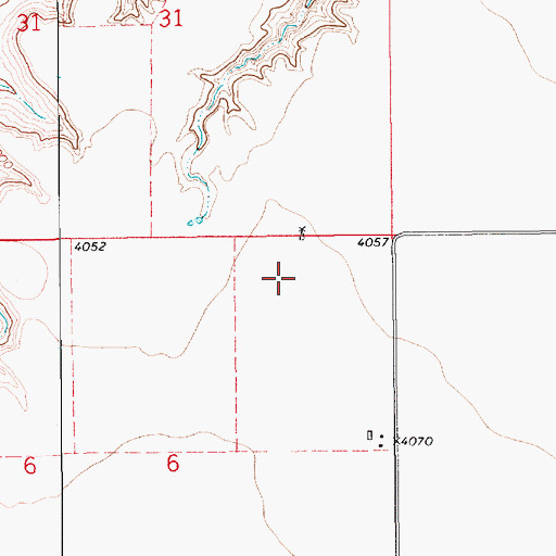 Topographic Map of 18N12E31DD__01 Well, MT