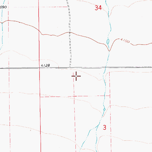 Topographic Map of 17N10E03BA__01 Well, MT