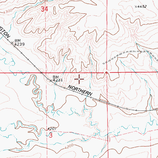 Topographic Map of 17N09E03AA__01 Well, MT