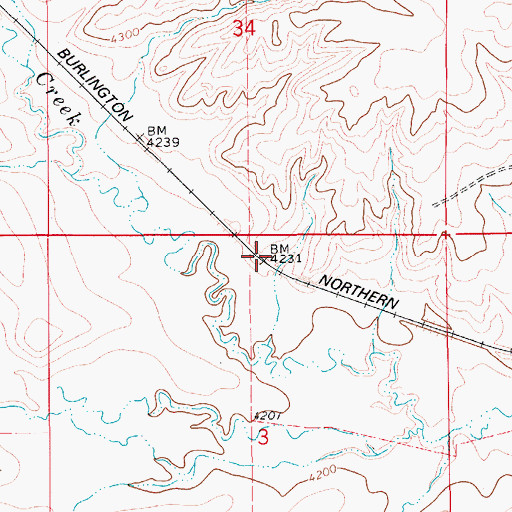 Topographic Map of 17N09E03AB__01 Well, MT